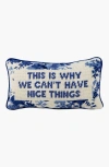 Furbish Nice Things Needlepoint Pillow In Blue