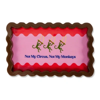 Furbish Not My Circus Lacquer Tray In Pink