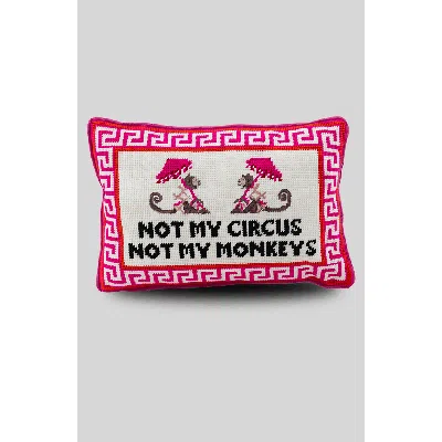Furbish Not My Circus Needlepoint Pillow In Multi