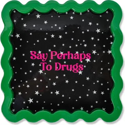 Furbish Perhaps To Drugs Lacquer Tray In Green