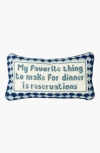 Furbish Reservations Needlepoint Pillow In Blue