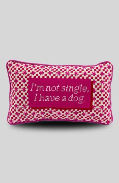 Furbish Single Dog Needlepoint Pillow