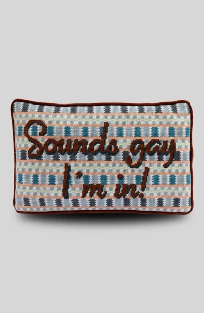 Furbish Sounds Gay Needlepoint Pillow
