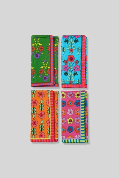 Furbish Spring Floral Napkins Mixed Set Of 4