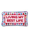 Furbish Studio Best Life Needlepoint Pillow, 15 X 9 In Multi