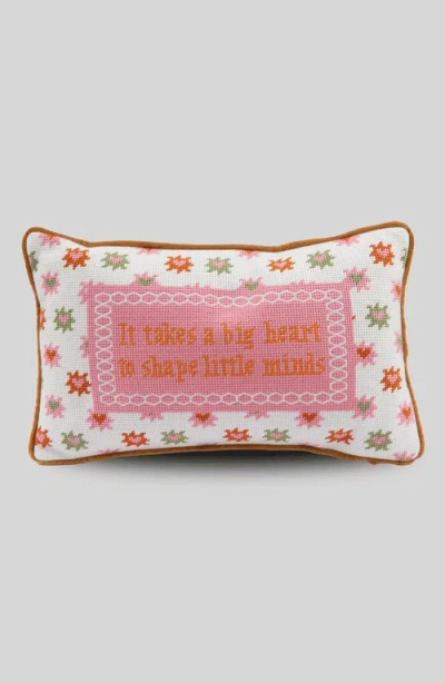 Furbish Studio Big Heart Needlepoint Pillow In Multi