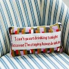 Furbish Studio Can't Go Out Needlepoint Decorative Pillow In Baby Blue