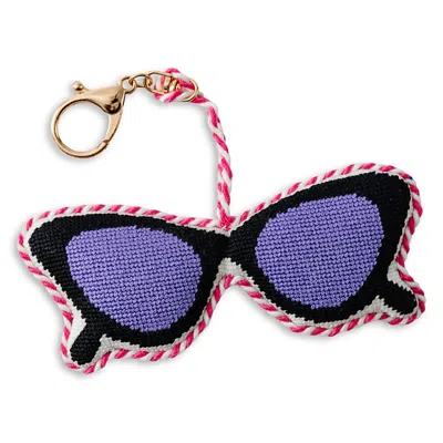 Furbish Studio Cat Eye Sunglasses Bag Charm In White