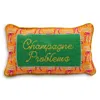 Furbish Studio Champagne Problems Needlepoint Pillow, 15 X 9 In Multi