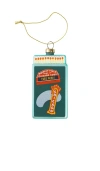 Furbish Studio Chicago Matchbook Ornament In Green