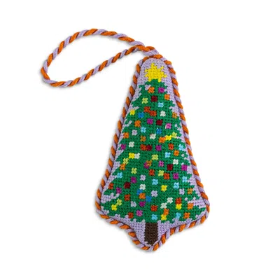Furbish Studio Christmas Tree Needlepoint Ornament In Multi