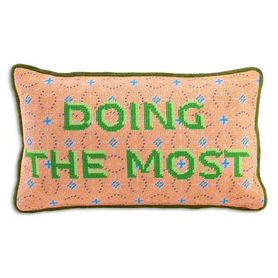 Furbish Studio Doing The Most Needlepoint Pillow In Green