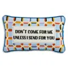Furbish Studio Don't Come For Me Needlepoint Pillow In Blue