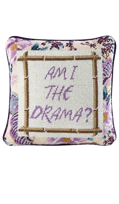 Furbish Studio Drama Needlepoint Pillow In Beauty: Na