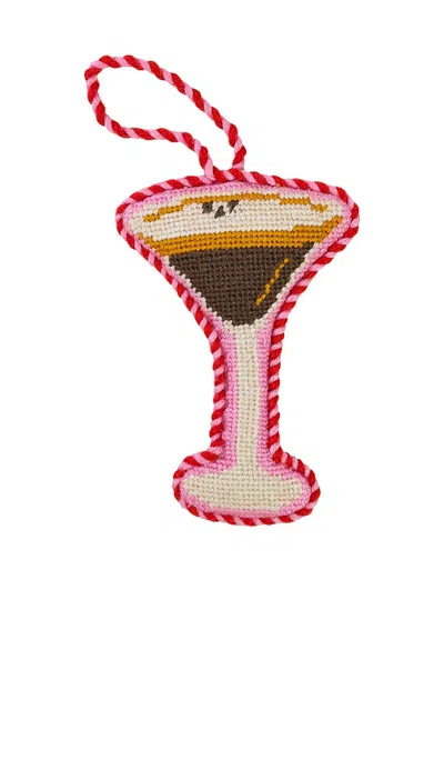 Furbish Studio Espresso Martini Needlepoint Ornament In N,a