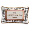 Furbish Studio Espresso Martini Needlepoint Pillow In Multi