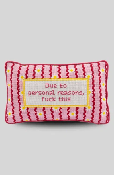 Furbish Studio F This Needlepoint Pillow In Pink