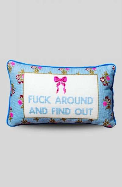Furbish Studio Fafo Needlepoint Pillow In Multi