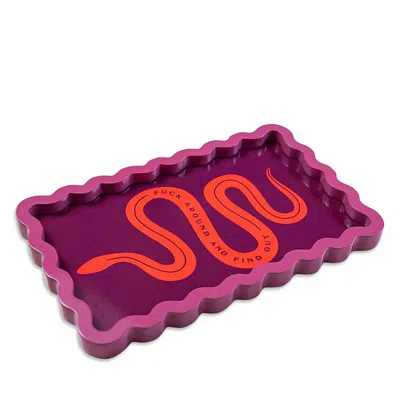 Furbish Studio Fafo Snake Tray In Purple