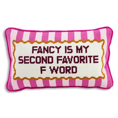 Furbish Studio Fancy Needlepoint Pillow In Pink