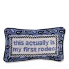 Furbish Studio First Rodeo Needlepoint Pillow, 15 X 9 In Multi
