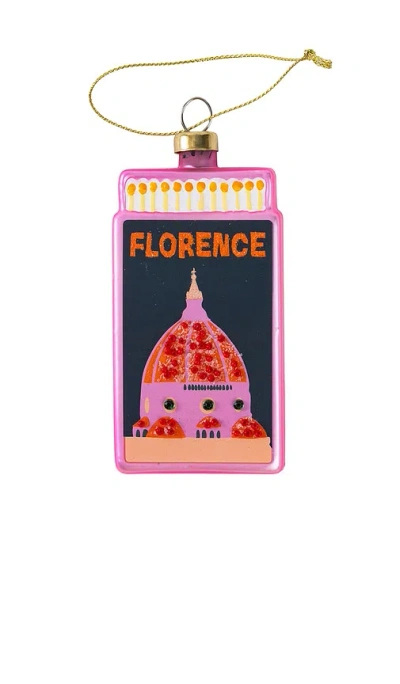 Furbish Studio Florence Matchbook Ornament In Pink