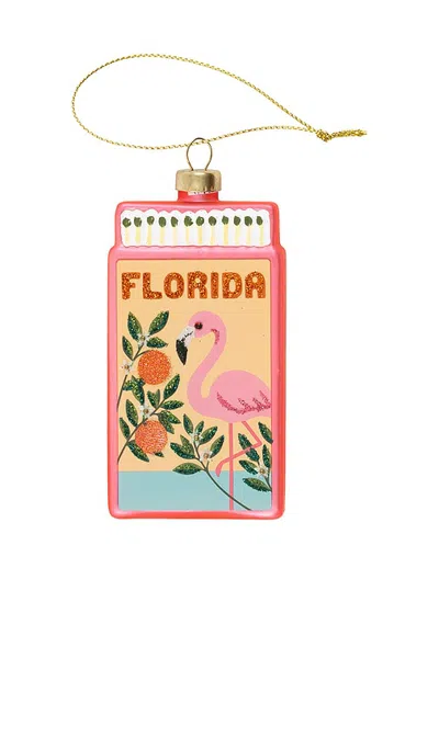 Furbish Studio Florida Matchbook Ornament In Multi