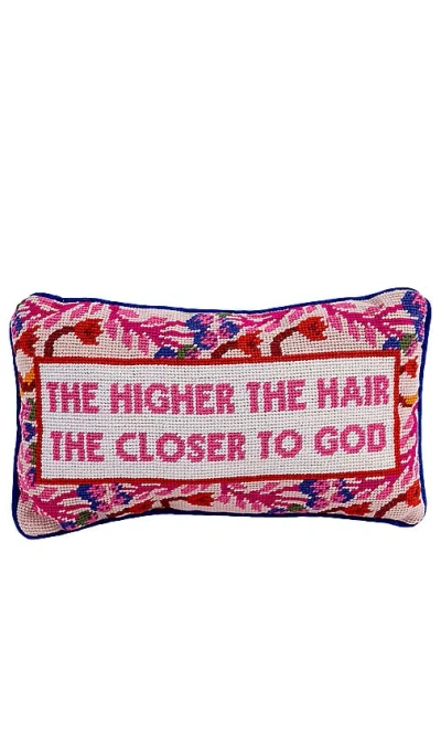 Furbish Studio Higher The Hair Needlepoint Pillow In N,a