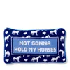 Furbish Studio Hold My Horses Needlepoint Pillow, 14 X 8 In Multi