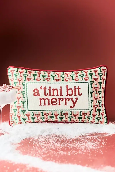 Furbish Studio Holiday Needlepoint Pillow In Multi