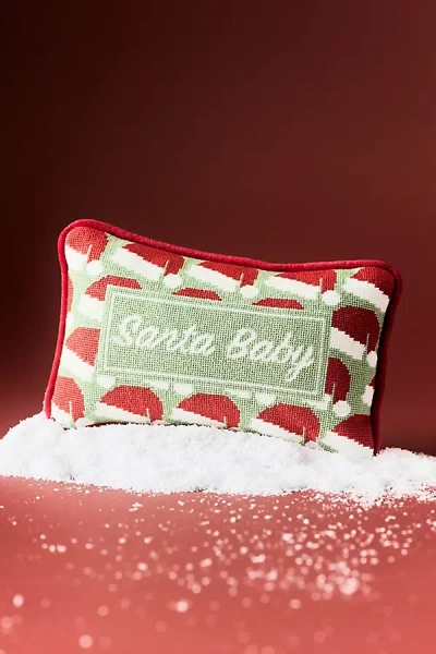 Furbish Studio Holiday Needlepoint Pillow In Multi