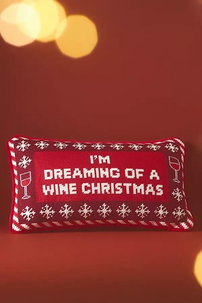 Furbish Studio Holiday Petite Needlepoint Pillow