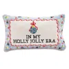 Furbish Studio Holly Jolly Era Needlepoint Pillow In Blue