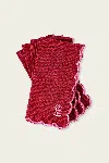 Furbish Studio Icon Linen Napkins Set Of 4 - Wine + Pink