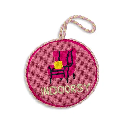 Furbish Studio Indoorsy Needlepoint Ornament In Pink
