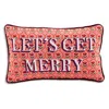 Furbish Studio Let's Get Merry Needlepoint Pillow In Red