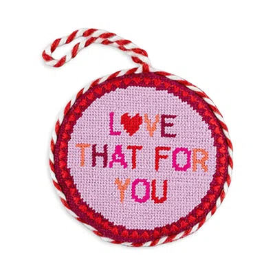 Furbish Studio Love That For You Needlepoint Ornament In Multi