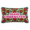 Furbish Studio Main Character Needlepoint Pillow In Green