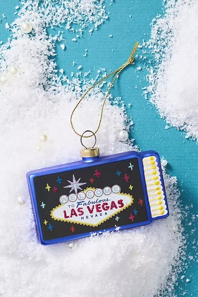 Furbish Studio Matchbook Ornament: Pacific Edition In Blue