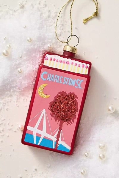 Furbish Studio Matchbook Ornament: South Edition In Red