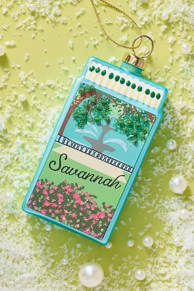 Furbish Studio Matchbook Ornament: South Edition In Blue
