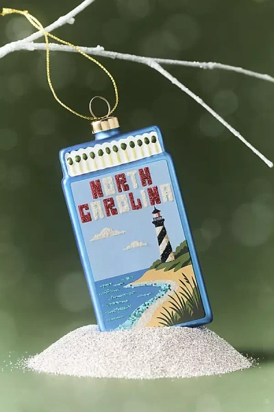 Furbish Studio Matchbook Ornament: State Edition In Blue