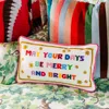 Furbish Studio Merry & Bright Needlepoint Pillow In Multi