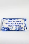 Furbish Studio Mini Needlepoint Pillow In Blue