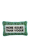 Furbish Studio More Issues Than Vogue Needlepoint Pillow In Green