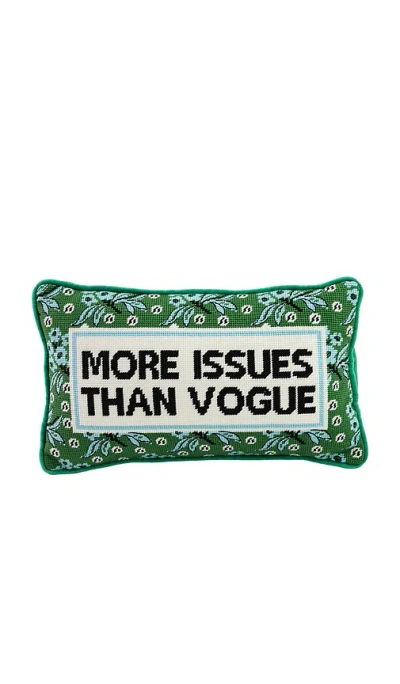 FURBISH STUDIO MORE ISSUES NEEDLEPOINT PILLOW