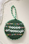 Furbish Studio Needlepoint Ornament In Green