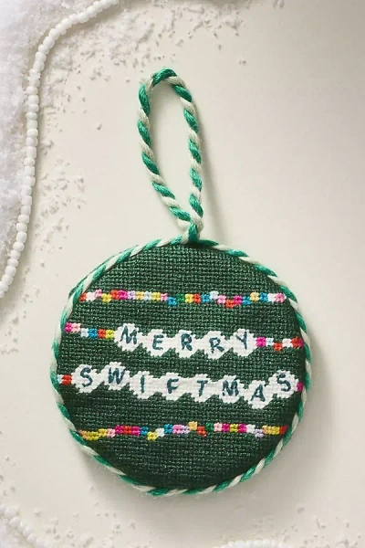 Furbish Studio Needlepoint Ornament In Green