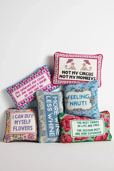 Furbish Studio Needlepoint Pillow In Multi