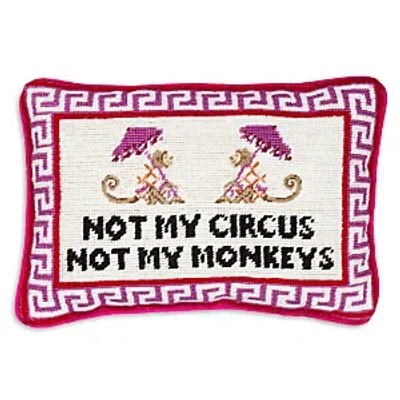 Furbish Studio Not My Circus Not My Monkeys Decorative Pillow In Pink Multi